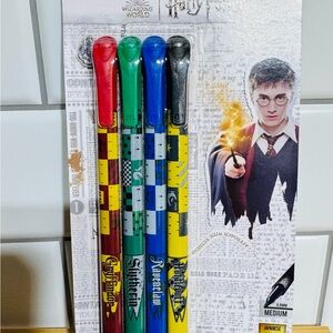 Warner Bros. Hogwarts House Gel Pens - Red, Blue, Green, Yellow